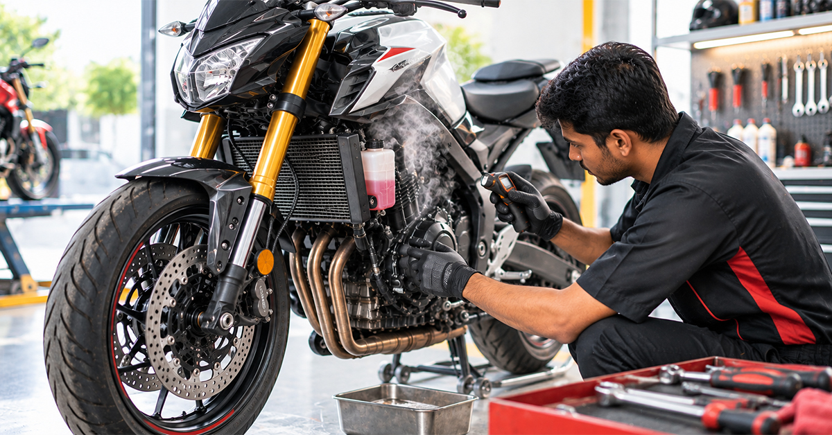 Bike Engine Overheating: Causes, Warning Signs and What to Do